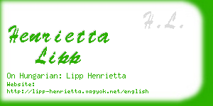 henrietta lipp business card